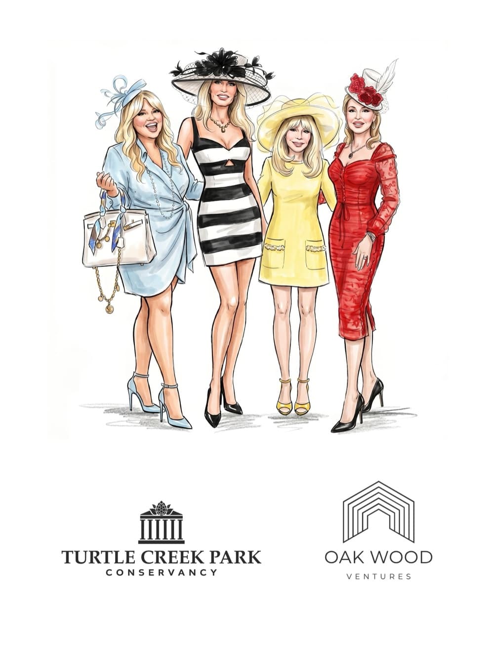 Turtle Creek Derby Day 2026 AI Fashion Sketch group output